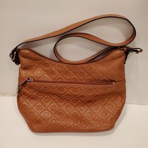 Giani Bernini Acorn Embossed Leather Shoulder Bag